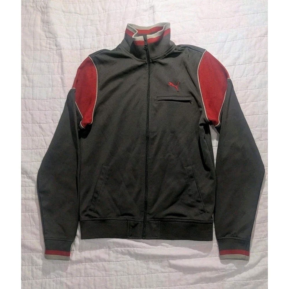 Vtg Puma Men's Medium Full Zip Track Jacket Soccer Warm Up Training Woven Y2K